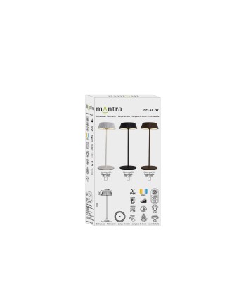 RELAX * SOBREMESA LED CORTEN - RECARGABLE